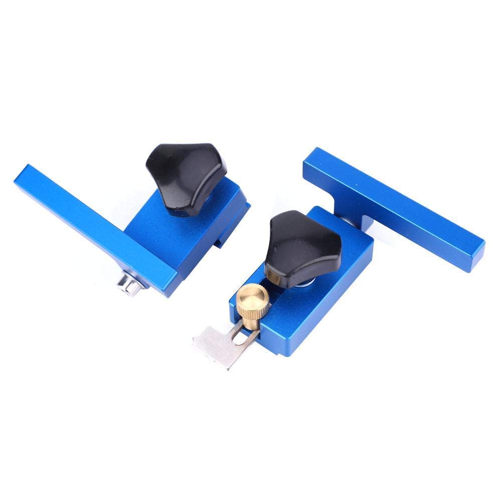 Mitre Track Stop, Fence Flip Limit Woodworking Tool 30#/45# Aluminum Alloy T-Track Stop Tool (30#+45#)