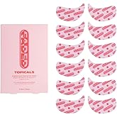 Topicals Faded Brightening Under Eye Masks | Patches to Depuff, Hydrate, Brighten and Cool | Reduce Dark Circles and Fine Lines | Contains Kojic Acid, Caffeine and Niacinamide (Set of 6)