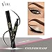 Winged Eyeliner Stamp – 1 Left Wing Stamp with Eyeliner Pen and 1 Right Wing Stamp with Eyeliner Pen for Precise and On Trend Long Lasting Eyeliner Application – Smudge Proof and Waterproof