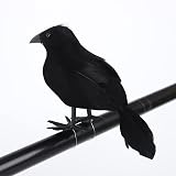 Jodsen 3 Pack Halloween Crows Artificial Feathered Ravens Decoration view 3