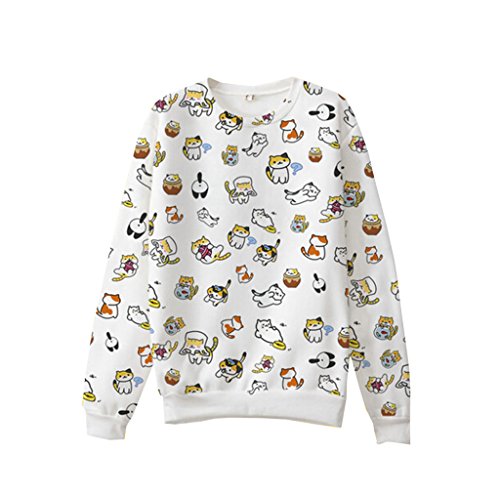Cartoon game neko atsume cute cat sweater cotton polyes…