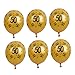 20pcs Latex Balloons for 50th Birthday Anniversary Party Decoration - Number 50 (Gold & Black)