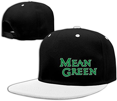 Custom North Texas Mean Green Logos Adult Unisex Cotton Baseball Caps Contrast Color Snapback Hats