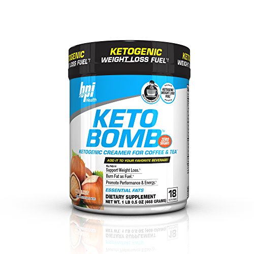 BPI Sports Keto Bomb Ketogenic Creamer for Coffee and Tea With MCT Oil, Saffron and Avocado Oil Powder to Support Weight Loss (Hazelnut, 18 Servings) BPI Sports Keto Bomb Ketogenic Creamer for Coffee and Tea With MCT Oil, Saffron and Avocado Oil Powder to Support Weight Loss (Hazelnut, 18 Servings)