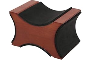 Guitar Neck Rest Support, Stable Mahogany Instrument Stand with Adjustable Heights, Universal for Guitar, Bass, Ukulele, Mand