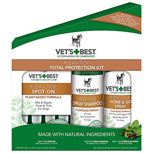 Vet's Best Complete Flea and Tick Protection Kit, 3 Piece Set