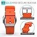 MoKo Band Compatible with Samsung Gear S2 Classic/Galaxy Watch 42mm, Soft Silicone Watch Strap Fit Garmin Vivoactive 3/Gear S2 Classic SM-R732/R735/Ticwatch 2/Gear Sport SM-R600 Smartwatch, Orange