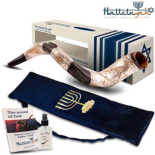 HalleluYAH Silver Plated Shofar Set 28
