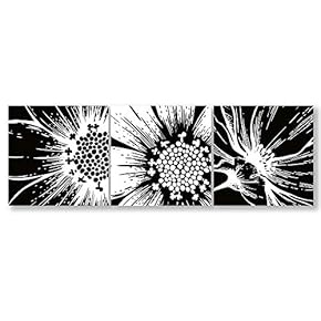 3 Piece Canvas Wall Art-Romantic Flower-Canvas Prints Home Artwork Decoration for Living Room,Bedroom - 12"x12"x3 Panels