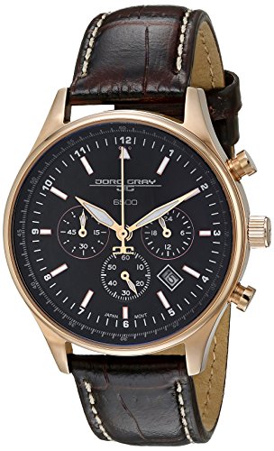 Jorg Gray Unisex JG6500-22 Analog Display Quartz Brown Watch