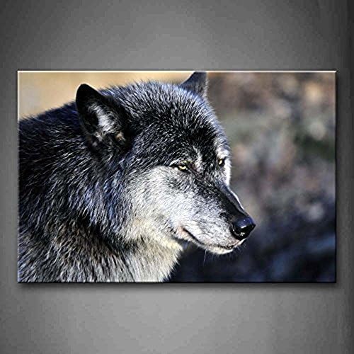 Fitting You Canvas Black And White Gray Wolf Head Portrait Wall Art Painting Pictures Print On Canvas Animal Picture For Room