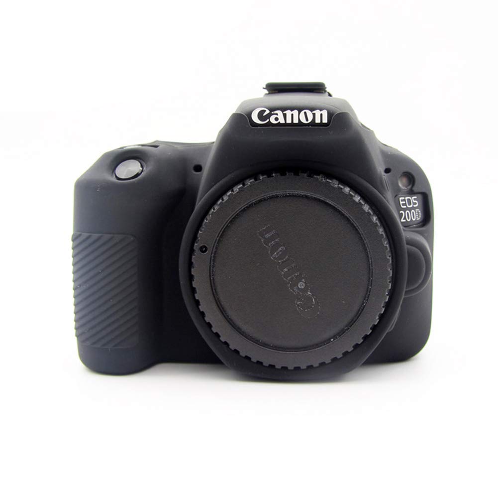 kinokoo Silicone Cover for Canon EOS 200D/Rebel SL2 Protective Case (black)