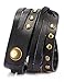 AMPM24 Women's Lady Wrap Around Quartz Watch Bracelet Black PU Leather WAA340