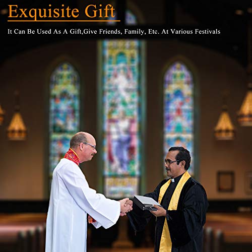 Bible Book Cover with Zippered for Men and Women, Book Protector, PU Leather Handle,Tree Pattern,Bible Case,Christian Bible Tote (L)