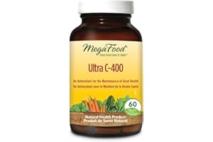 MegaFood Ultra C-400 - Vitamin C Supplement for Health Maintenance - Non-GMO, Gluten-Free, Vegan - 60 Tablets - 2 Month Suppl