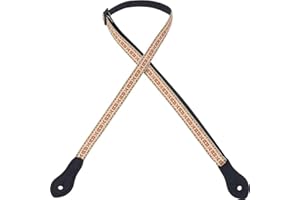 1/2" Jacquard Weave Mandolin/ukulele Strap With Dual Leather Strap Pin Ends. Adjustable To 50"
