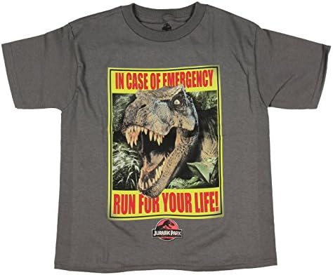 Jurassic World Run For Your Life T-Rex Big Boys T-Shirt (XX-Large, 18)
