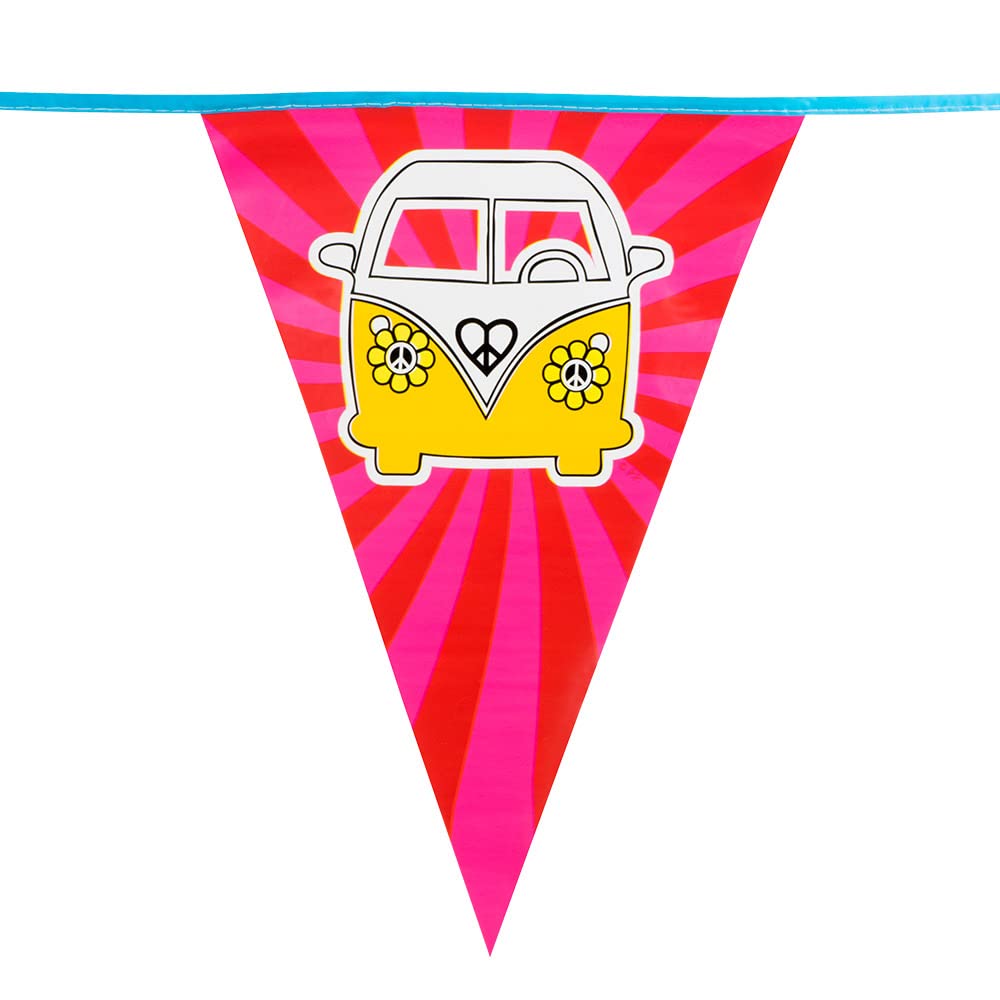 Boland BV Hippie Peace and Camper Van Bunting 6 Meter