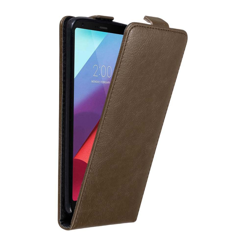 cadorabo Case works with LG G6 in COFFEE BROWN - Flip Style Case with Magnetic Closure - Wallet Etui Cover Pouch PU Leather Flip