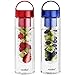VonShef Fruit Infuser Water Infusing Bottles, 24 Ounce, Red and Blue, Pack of 2