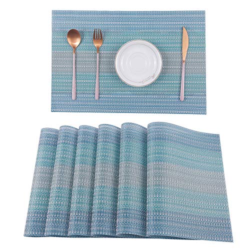 6 Placemats+Crossweave+Placemat+Resistant+Non+slip