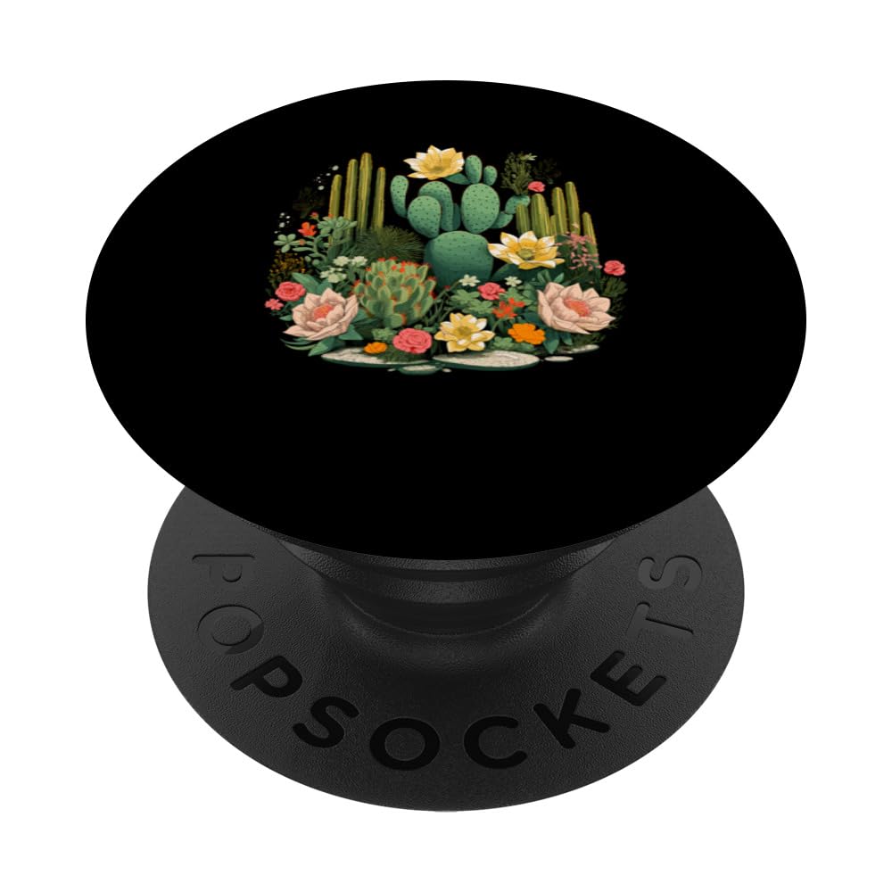 Saguaro Cactus Lover Gardening Succulent Art for Men Women PopSockets Swappable PopGrip