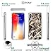 True Color Case for iPhone Xs, iPhone X Camo Case - Clear Shield Real HD Camouflage Printed on Clear Back - Soft and Hard Thin Shock Absorbing Dustproof Protective Bumper Cover