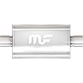 MagnaFlow Performance Exhaust Muffler 14151 | Deep Signature Sound, 5x8x14" Oval, Stainless Steel, 3.5"/3.5" Inlet/Outlet, Center/Center
