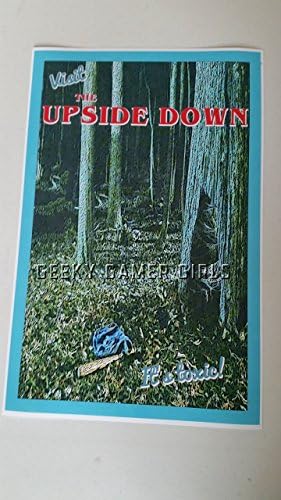 Upside Down Travel Poster | Stranger Things poster | Vintage painted look print | Vintage travel | Fantasy travel poster no frame or mat
