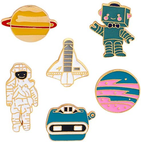 Wowanoo Enamel Brooch Set Cartoon Animal Space Brooch Backpack Jacket Cap Lapel Badge Pin for Clothes Bag Decoration