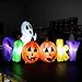 EasyGoProducts 7 Foot Spooky Ghost Pumpkin Halloween Party Portable Air Blown Inflatable Yard Decoration with LED Lights and Blower Fan Motor