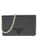 Prada Women's Saffiano Leather Wallet Bag Black
