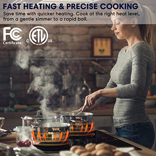 Induction Cooktop 36 Inch, Electric Cooktop 5 Burners, Dropin