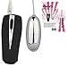 Pink B.O.B. Vibrator Bullet in Silver - Sex Toys with Adjustable Speed for Intimate Pleasure - Smooth Gliding Design & Strong Vibrations - Compact & Discreet Personal Massager for Women