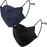 BASE CAMP Reusable Cloth Dust Face Masks 100% Cotton Washable Adjustable Breathable Fabric Mask with Filter Pocket