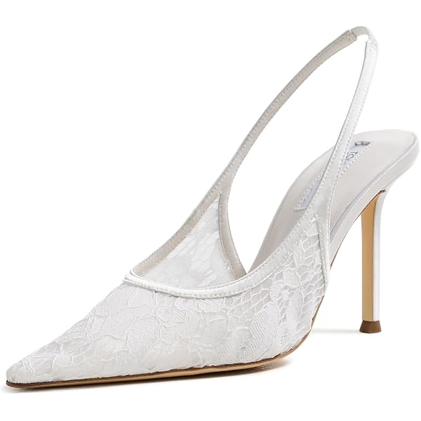 Amazon.com | Tony Bianco Women's Noni Lace Slingbacks, Ivory