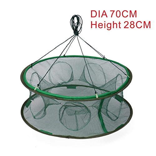 EASY BIG Fishing Nets Foldable Hand Casting Cage for Fishes Shrimps Crabs