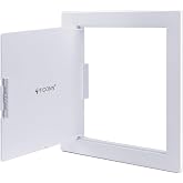 TICONN 8" x 8" Access Panel for Drywall, ABS Wall Hole Cover, Access Door | Durable ABS, Impact &amp; UV Resistant, Paintable Textured Surface, Screw or Adhesive Mounting, for Plumbing, Wires, Cables
