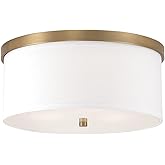 Capital Lighting 2015AD-480 Midtown Modern Frosted Glass Drum Flush Mount Ceiling Light, 3-Light 120 Total Watts, 7" H x 16" 