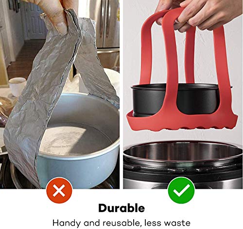 Silicone Trivet For Instant Pot | Fits 6,8 Qt Instapot, Ninja Foodi and Other Pressure Cookers | 3-in-1 - Bakeware Pan Sling Lifter, Egg Rack, and Roasting Rack