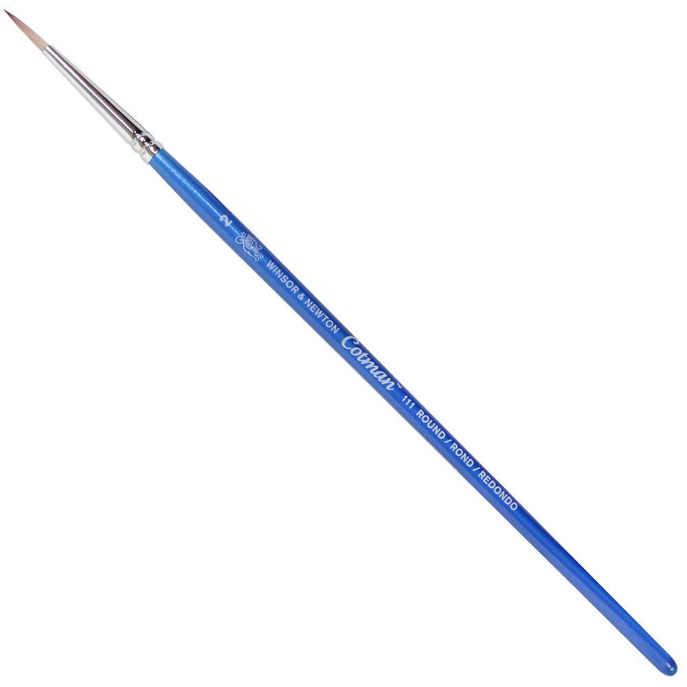 Winsor & Newton 5301002 Cotman Water Colour Series 111 Short Handle Synthetic Brush - Round #2