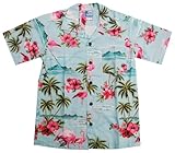 RJC Boys Pink Flamingo Hibiscus Shirt