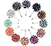 Lapel Pins for Men Wedding Flower Boutonniere Flower Pin for Suit Pack of 12