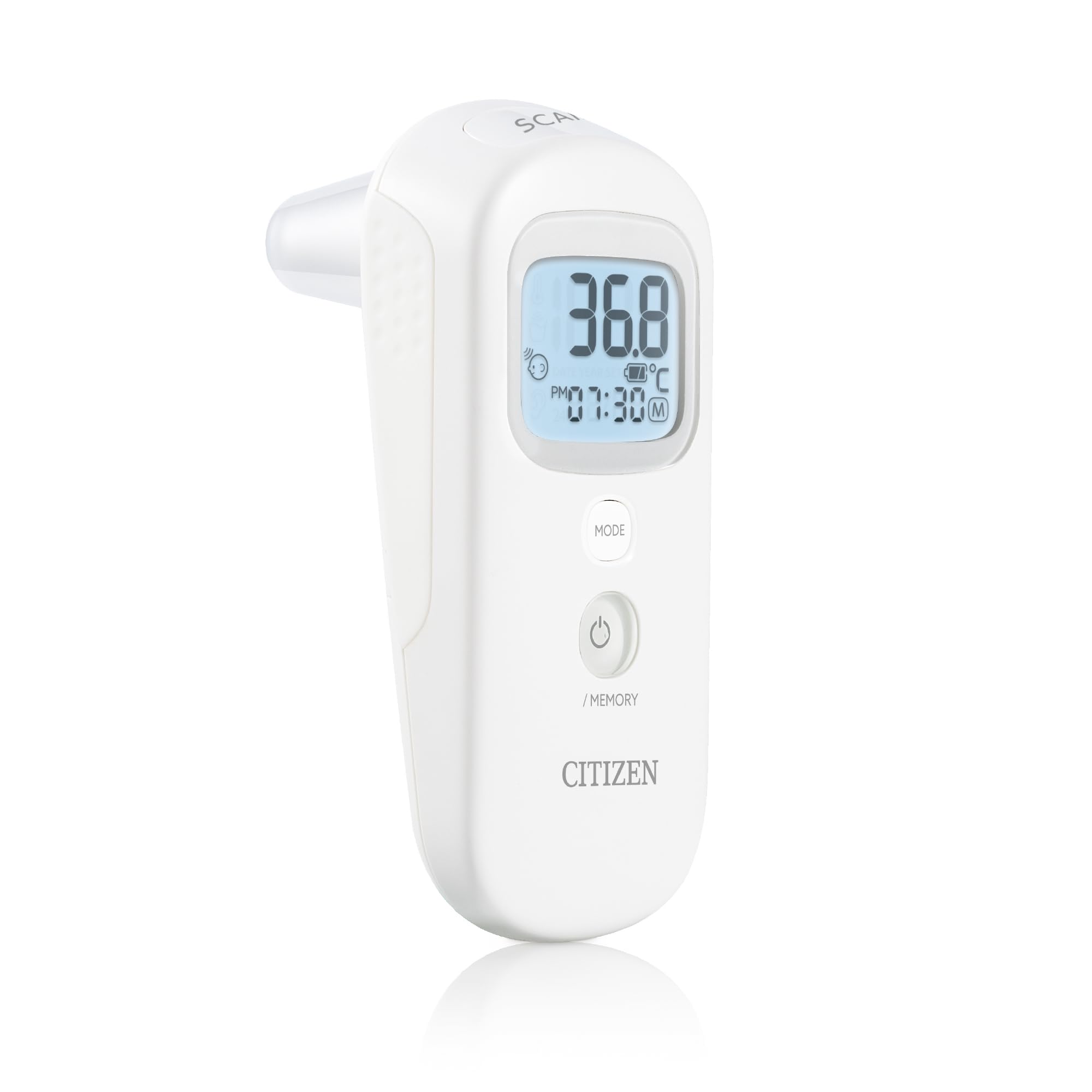 Citizen Digital Temperature Thermometer for Ear, Forehead and Body - Non-Contact, Easy Use Infrared Digital Ear Thermometer with High Accuracy Readings - Adults, Kids, and Baby Suitable