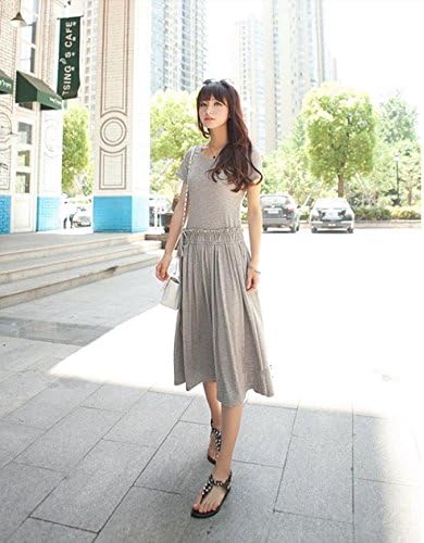 Amazon ラウンドネック 半袖 無地 ロング丈 マキシ ワンピース ウエスト 絞り タイプ Kkproject ワンピース チュニック ブラウス カットソー 半袖 シフォン C04 ワンピース チュニック 通販