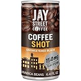 Jay Street Coffee, Coffee Shot, Unsweetened Black, 6.4 Ounce (Pack of 20)