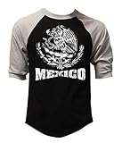 White Mexico Seal Men's Baseball T-Shirt Gray/Black