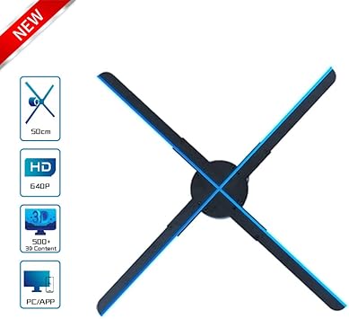 Amazon.com: GIWOX Ventilador 3D Hologran con WiFi, proyector ...