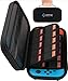 The Nintendo Switch Carrying Case [Holds 29 Games] Premium Quality Protective Portable Hard Carry Case Pouch for Nintendo Switch Console Accessories - Best Game Travel Case Black