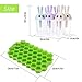 Ice Cube Trays 2 Pack Silicone Ice Cube Maker Molds + Reusable Popsicle Molds Ice Pop Molds Maker Set of 6, FDA Food Grade Material
